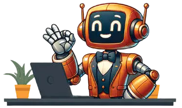 Robot at computer